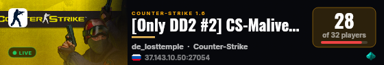 [Only DD2 #2] CS-Maliver.pl [DARMOWY VIP 20-10][100 HP][NAGRODY ZA TOPKE] live status badge