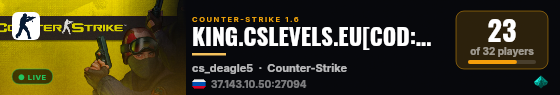 KING.CSLEVELS.EU[COD:MW4][FastXp+50LVLSTART]|wWw.CsLEVELs.Eu live status badge