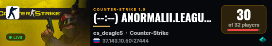 (--:--) ANORMALII.LEAGUECS.RO # BE ANORMAL live status badge