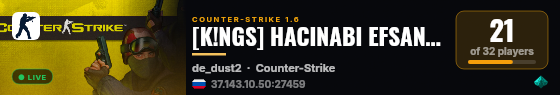 [K!NGS] HACINABI EFSANESI | CS:GO - CS2 Premium #TR1 live status badge