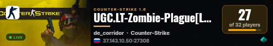 UGC.LT-Zombie-Plague[LASERMINES] live status badge