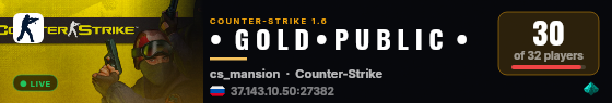 •  G O L D • P U B L I C  • live status badge