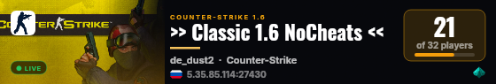 >> Classic 1.6 NoCheats << live status badge