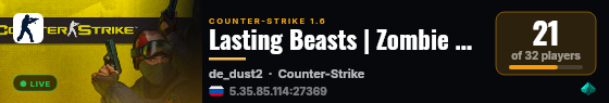 Lasting Beasts | Zombie Escape [FREE VIP] [BOSS FIGHT] live status badge