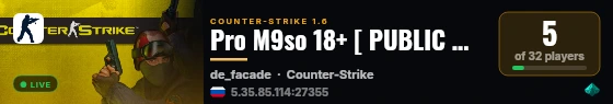 Pro M9so 18+ [ PUBLIC © ] live status badge