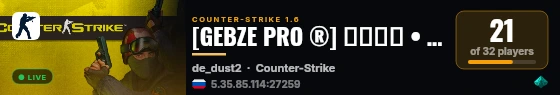 [GEBZE PRO ®] ︻デ═一 • ••/Rütbe /Level /Rank live status badge