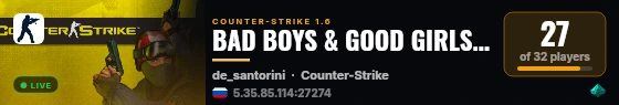 BAD BOYS & GOOD GIRLS - PUBLIC ® live status badge