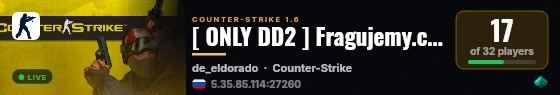 [ ONLY DD2 ] Fragujemy.com :: [LECZENIE|SKINY|MONETY|MEDALE] live status badge
