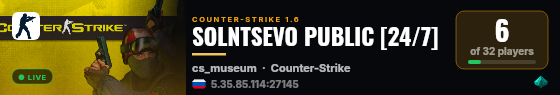 SOLNTSEVO PUBLIC [24/7] live status badge