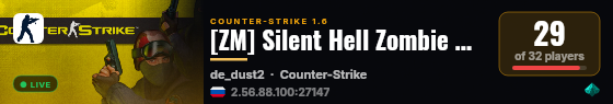 [ZM] Silent Hell Zombie Plague live status badge