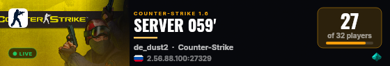 SERVER 059' live status badge