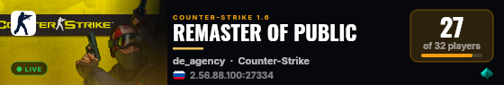 REMASTER OF PUBLIC live status badge