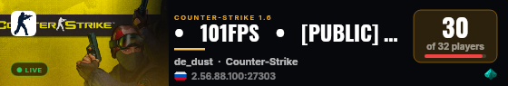 •   101FPS   •   [PUBLIC] SK1LL 18 + live status badge