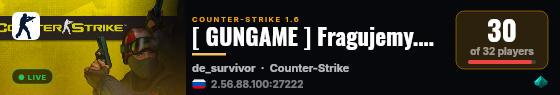 [ GUNGAME ] Fragujemy.com live status badge