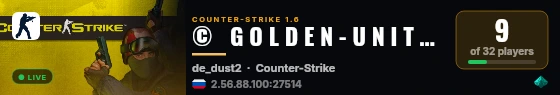 ©   G O L D E N - U N I T Y   ► live status badge