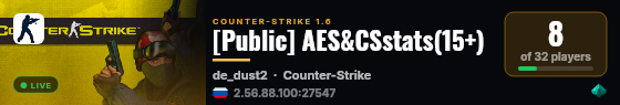 [Public] AES&CSstats(15+) live status badge