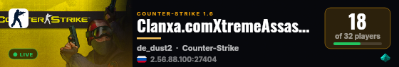 Clanxa.comXtremeAssassinsStandard live status badge