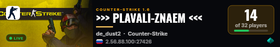 >>> PLAVALI-ZNAEM <<< live status badge