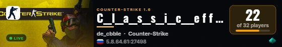 C__l__a__s__s__i__c___e f f e c t. live status badge