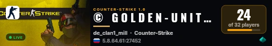 ©   G O L D E N - U N I T Y   ► live status badge