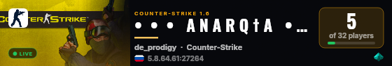 •  •  •   A N A R Q † A   •  •  •  #1 live status badge