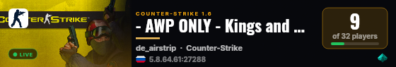 - AWP ONLY - Kings and Queens live status badge