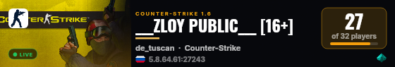 ___ZLOY PUBLIC___ [16+] live status badge
