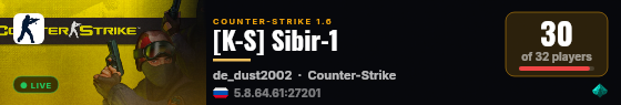 [K-S] Sibir-1 live status badge