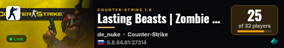 Lasting Beasts | Zombie Escape [FREE VIP] [BOSS FIGHT] live status badge