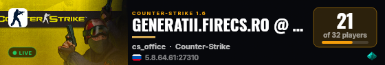 GENERATII.FIRECS.RO @ STEAM-BONUS live status badge