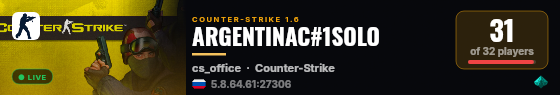 ARGENTINAC#1SOLO live status badge