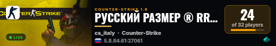 РУССКИЙ РАЗМЕР ® RR-GAME.RU live status badge