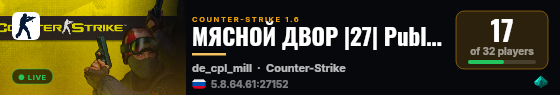 МЯСНОЙ ДВОР |27| Public[CS:GO] live status badge