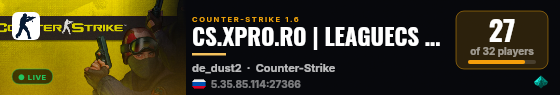 CS.XPRO.RO | LEAGUECS | VOICE | 18+ live status badge