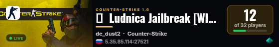 ϟ  Ludnica Jailbreak [WINTER UPDATE]  ❉ live status badge