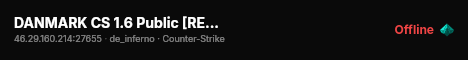 DANMARK CS 1.6 Public [RESPAWN MOD] +18 live status badge