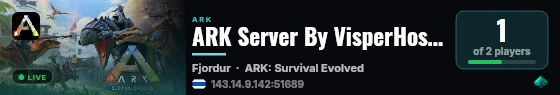 ARK Server By VisperHost - (v361.7) live status badge