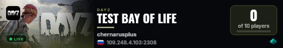 TEST BAY OF LIFE live status badge