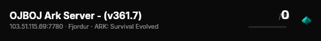 OJBOJ Ark Server - (v361.7) live status badge