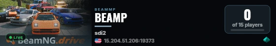 BEAMP live status badge