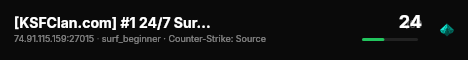 [KSFClan.com] #1 24/7 SurfTimer! [Beginner US Central] (Tiers 1 live status badge
