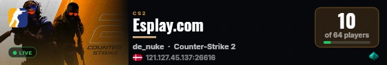 Esplay.com live status badge