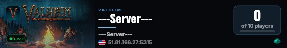 ---Server--- live status badge