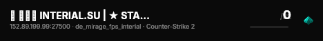 ➥ ███ INTERIAL.SU | ★ STAR | MIRAGE FPS+ live status badge