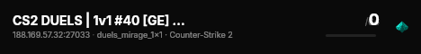 CS2 DUELS | 1v1 #40 [GE] — CYBERSHOKE.NET (ONLY MIRAGE) live status badge