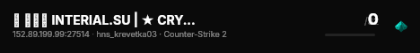 ➥ ███ INTERIAL.SU | ★ CRYSTAL | MANIAC live status badge
