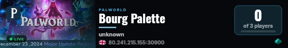 Bourg Palette live status badge