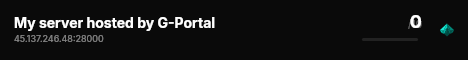 My server hosted by G-Portal live status badge