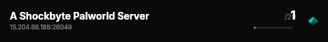 A Shockbyte Palworld Server live status badge