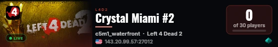 Crystal Miami #2 live status badge